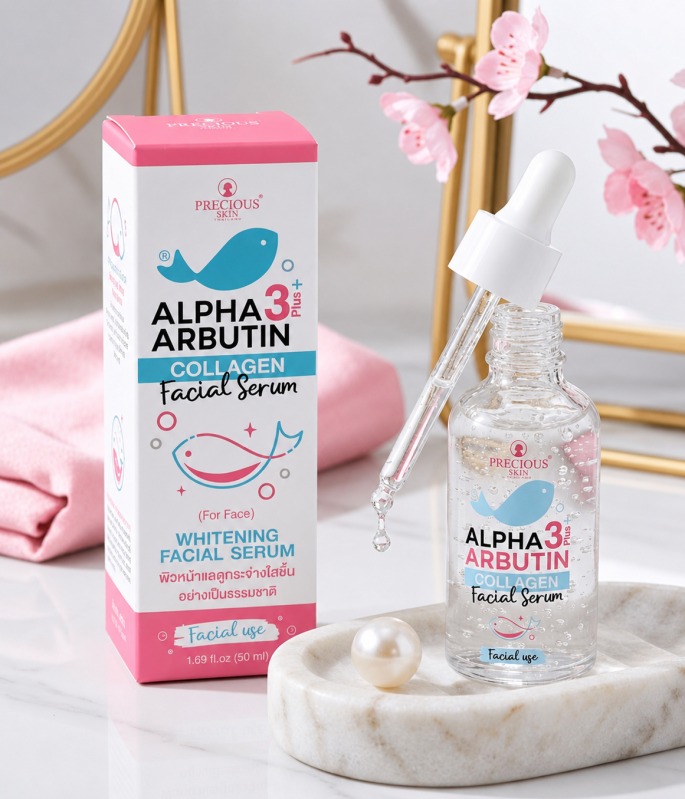 Precious Skin Thailand Alpha 3 Plus Arbutin Collagen Facial Serum (50 ml)